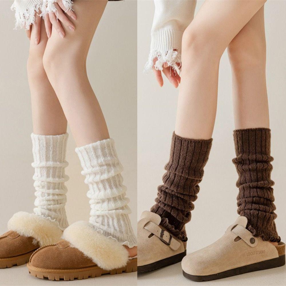 Knitting Lolitas Knitted Socks Cute Sweet Long Stockings Fashion Leg Warmers Autumn Winter