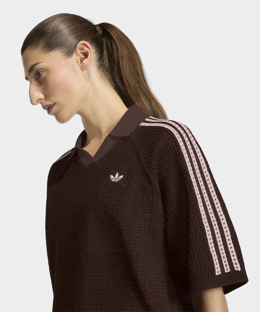 adidas Вязаный крючком поло - Aura Coffee / Ke0198