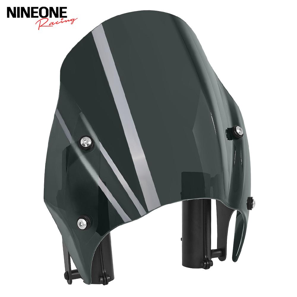 Ветровое стекло для Kawasaki VN 650 Vulcan S 650 VN650 2016-2025 Мотоцикла Cafe Дефлектор Обтекатель Комплект креплений для ветрового стекла PC Сталь