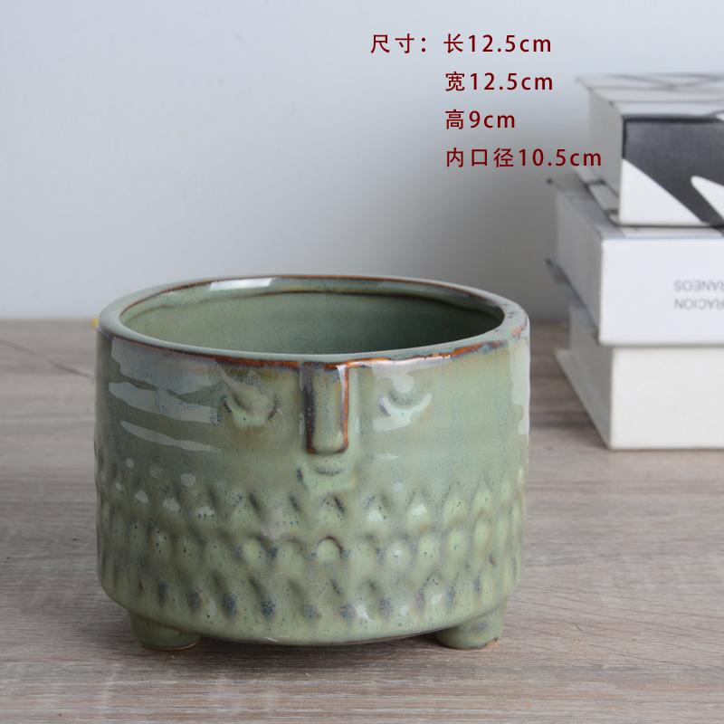 Скандинавский Керамический Цветочный Горшок Лицо Многомясное Зеленое Растение Цветочный Горшок Ваза Ретро Ваза Домашний Декор Керамический Горшок для Растений Настольный