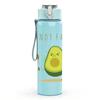 1PC Avocado Fruit Minimal Slogan Print 750ml Color Plastic Sports Water Bottle Leakproof Flip Straw Lid Suitable for Sports Office Home Use