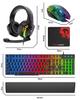 Mamba Snake Gaming Keyboard Mouse Headphone Handrest Set USB Membrane Type Wired Waterproof Multimedia Keys 2400DPI Adjustable Mouse 6 Buttons with
