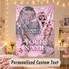 Custom Personalized Tapestry,Sabrina Carpenter Print Custom Name Text Wall Art Hanging for Bedroom