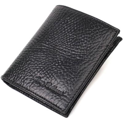 Компактный кошелек с удобным функционалом из натуральной кожи Tony Bellucci Wallet 22069 Черный
