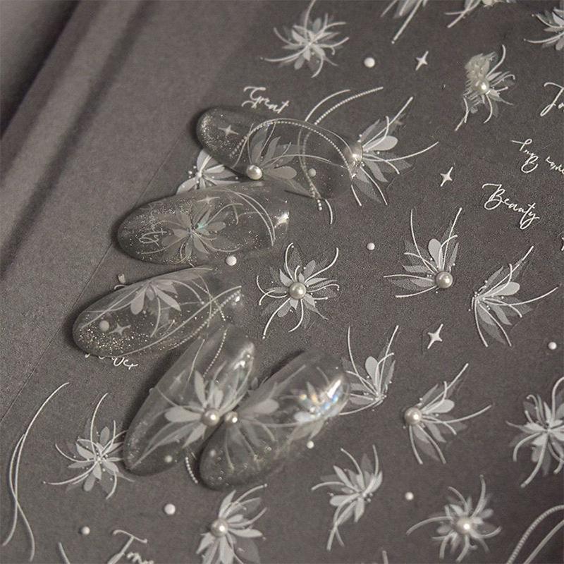 Изысканные самоклеящиеся декоративные наклейки для дизайна ногтей Милые наклейки для дизайна ногтей в виде бабочек Креативные наклейки для дизайна ногтей в виде фей Подарки