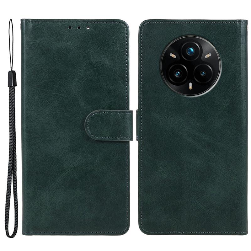 Для Realme 14 Pro+ 5G Чехол PU Кожаный Кошелек Защитная Крышка для Телефона Текстура Теленка