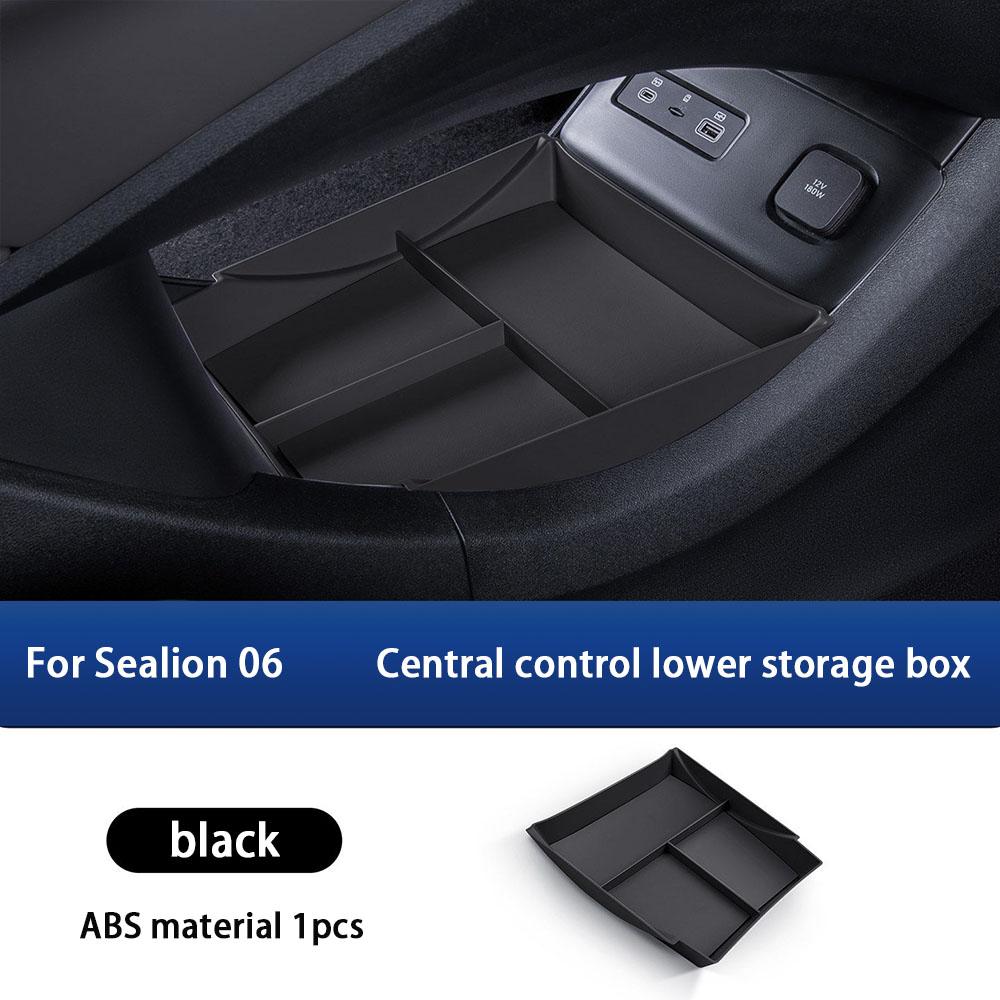 Для BYD Sea Lion 06 EV/DM-I Центральная консоль Нижний TPE/ABS/Силиконовый ящик для хранения Ящик для хранения Аксессуары для интерьера