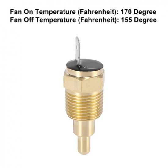 Universal Pack (1) Radiator Engine Fan Temperature Sensor Switch 170 Degree On