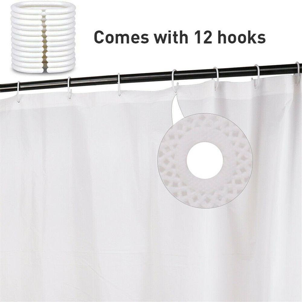 New With 12 Hooks Room Decor Bathtub Curtains PEVA Thicken Bathroom Screens Shower Curtain