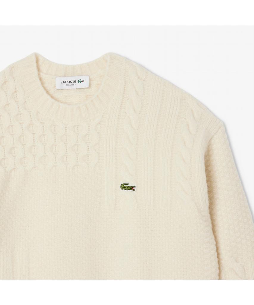 LACOSTE Men'S Modified Cable Crew Neck Pullover Ah5201-55N Xfj
