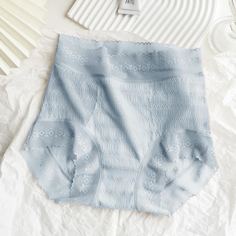 Кружевные бесшовные трусы средней талии компрессионное нижнее белье лето 7A антибактериальные трусики-треугольники из шелка тутового дерева для девочек