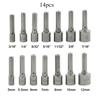 9/14 Pcs Power Nut Driver Drill Bit Sets Hexagon Socket Wrench Anchor Bolt Sleeve Bit Self-tapping Screws Adapter Drill Bit