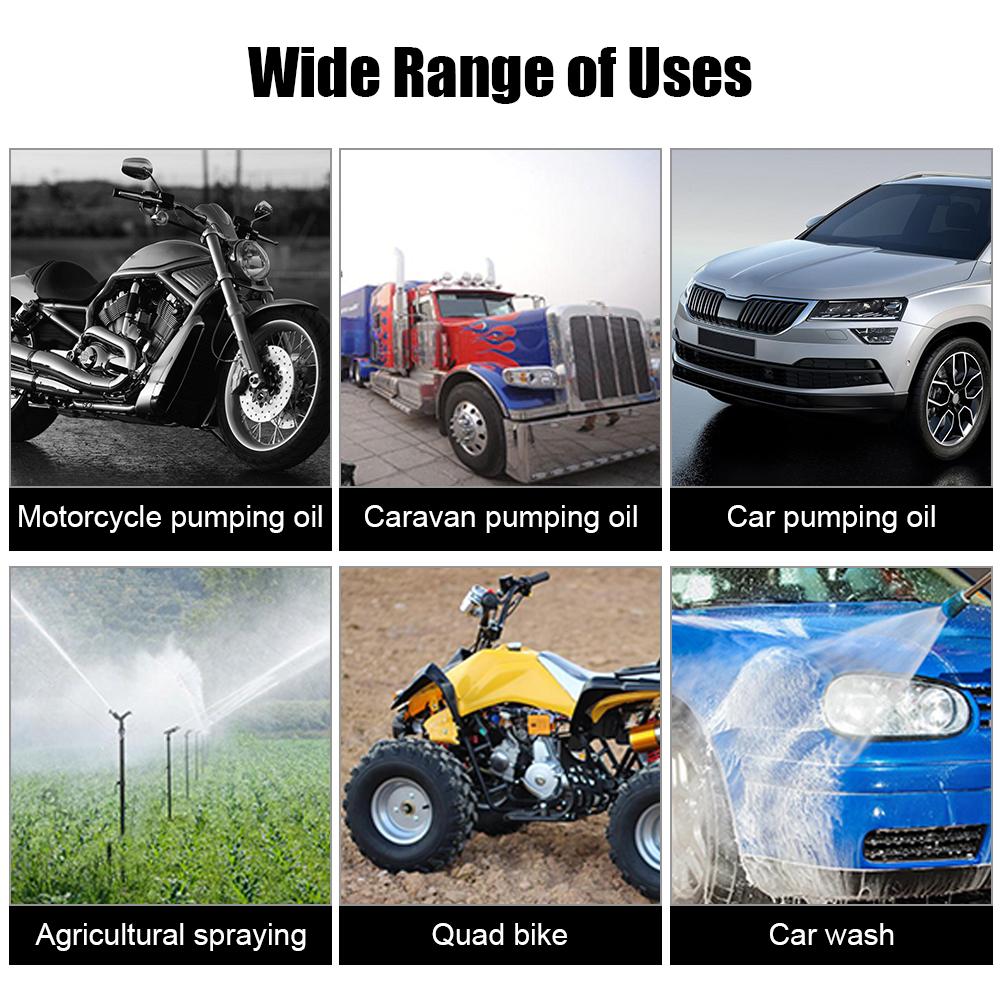 Всасывающий насос для перекачки топлива + Мини-масляный насос для двигателя автомобиля Электрический экстрактор масла Дизельной жидкости Поддон 12В 24В Промывка Замена