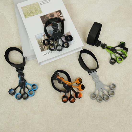 Тренажер для силового захвата с силиконовым захватом и 5 эластичными накладками для пальцев 3 уровня сопротивления Регулируемая терапия для рук, реабилитационная тренировка, носилки для пальцев