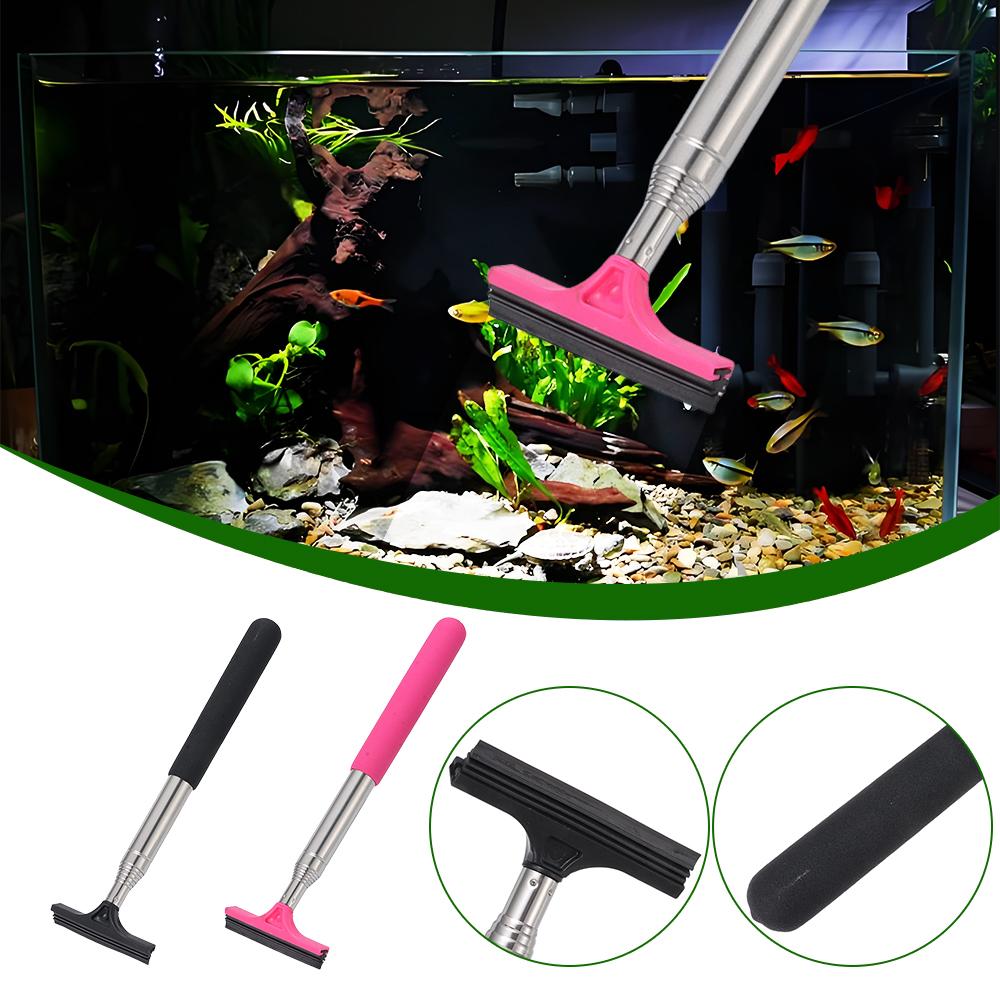 Plastic Aquarium Cleaning Brush Telescopic Algae Scraping Brush  Aquarium Cleaning Tool