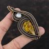 Ocean Jasper Pendant Rainbow Moonstone Pendant Copper Wire Wrapped Pendant Handmade Stylish Jewelry Gemstone Pendant For Gift Copper Jewelry