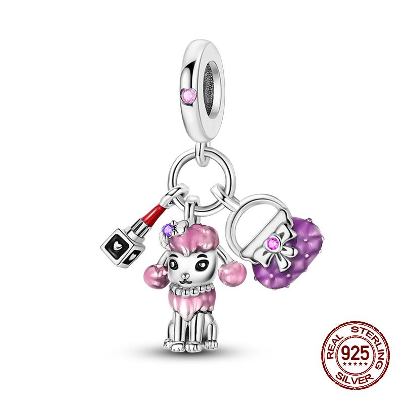 100% Стерлингового Серебра 925 Пчелы Бабочка Ежик Рыба Подвески Бусины Подходит Оригинальные Браслеты 925 DIY Ювелирные Изделия Подарки На День Рождения