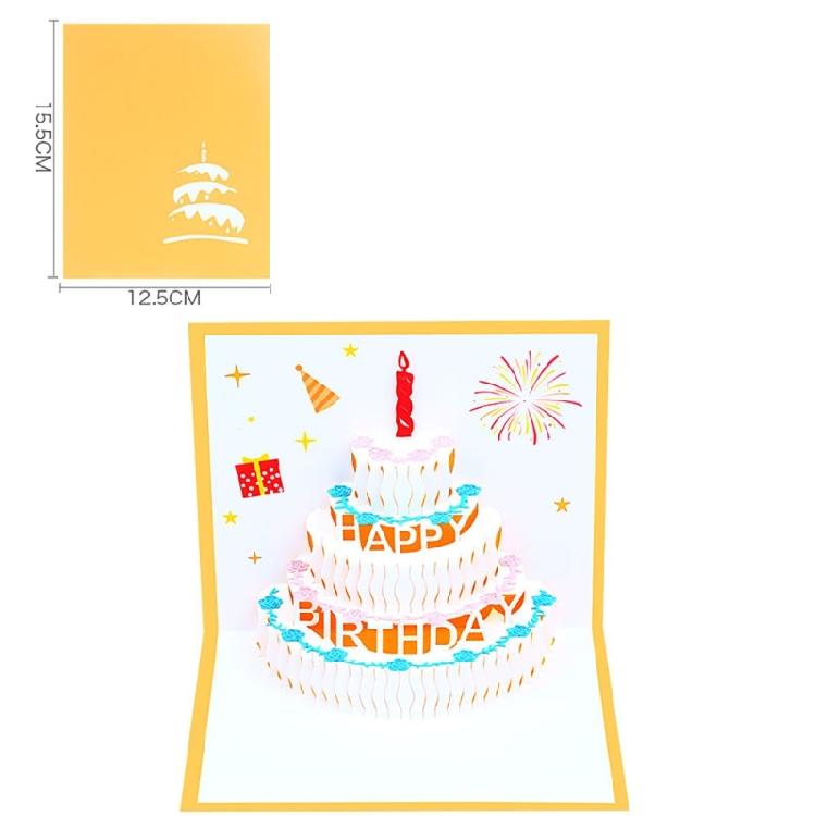 Художественная всплывающая открытка на день рождения 3D торт поздравительная открытка стильная пригласительная открытка на вечеринку для дней рождения и праздничных собраний