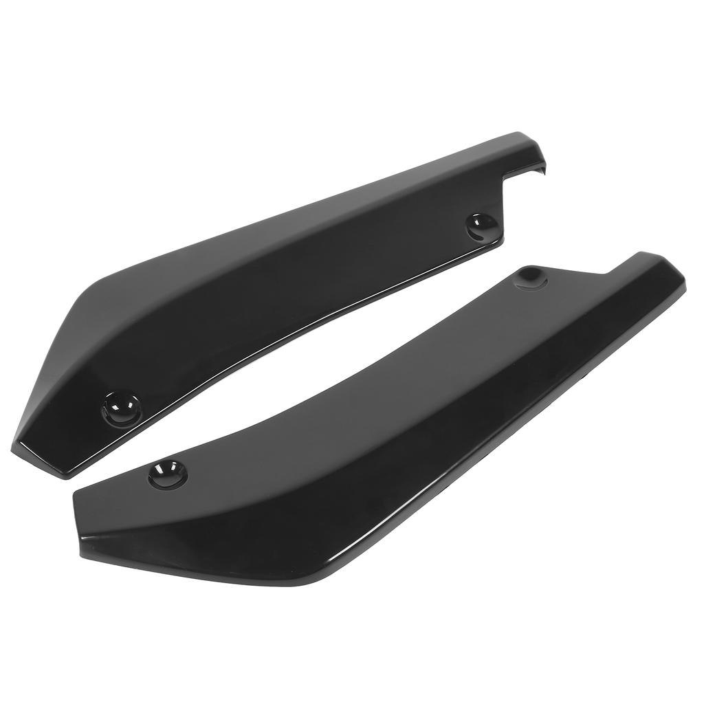 2pcs Rear Bumper Lip Diffuser Spoiler Anti Scratch Protector Glossy Black Universal for Car