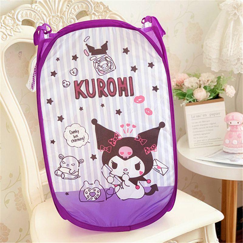 Складная корзина для белья с милым рисунком персонажей Sanrio для детских игрушек**