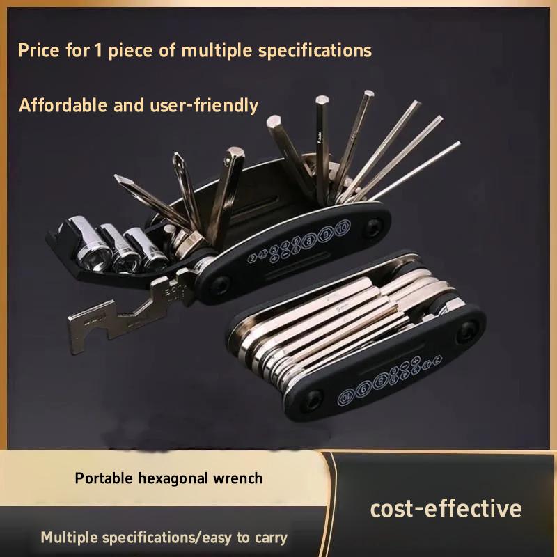 16-in-1 Socket Wrench Set Portable Folding Screwdriver Multi-Tool Compact EDC Repair Kit for Electronics & Bicycle Easy to Use