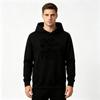 Men's Funny Overworked Slogan Print Pullover Hoodie, Casual Long Sleeve Comfy Hooded Sweatshirt for Daily Wear