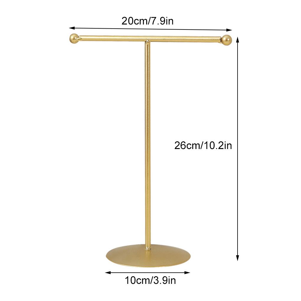 Браслет Т-образная стойка Ювелирные изделия Железная подставка для дисплея Головные уборы Наручный браслет Подставка для часов Многофункциональный органайзер для комода Реквизит