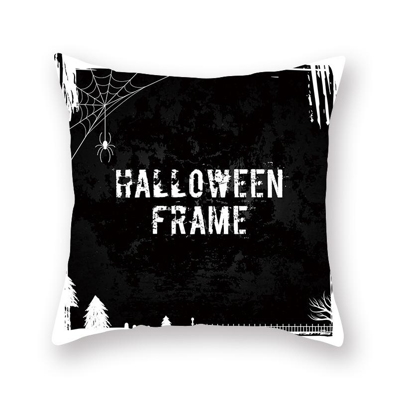 Хэллоуин тема череп принт узор наволочка дома гостиная диван украшения квадратная полиэстеровая подушка наволочка