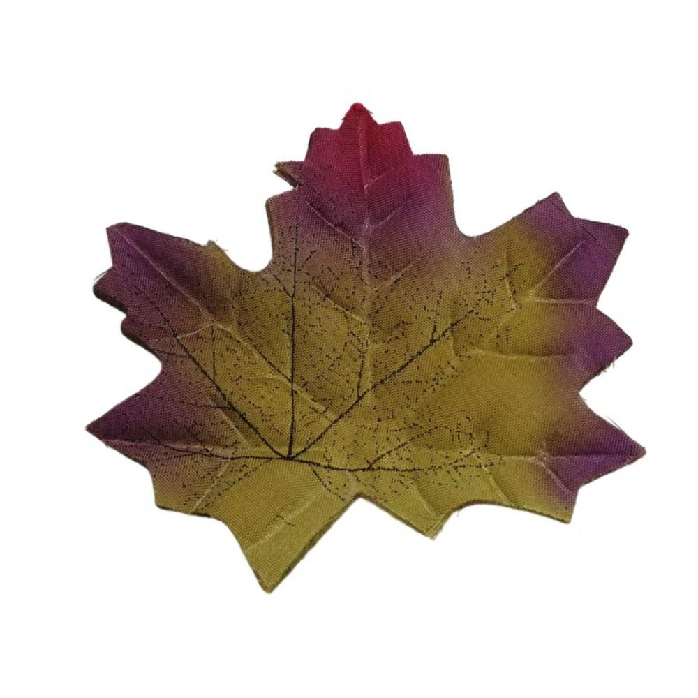 50Pcs/Pack Maple Leaves Artificial Leaf Plants Leaf Stacked Maple Leaves  Photo Props