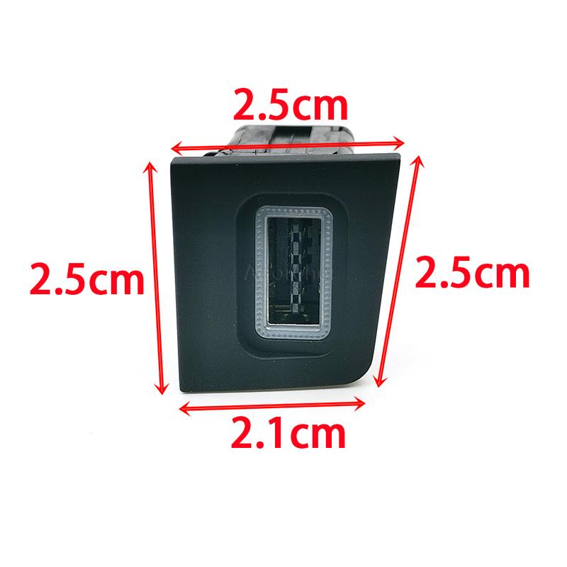 Car USB Charger QC3.0 Phone Charging Adapter Cable Outlet Button For VW CC 2011 2012 Magotan B6 Accessories