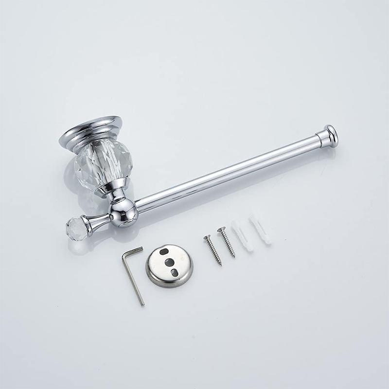 Золотой держатель для бумажного рулона Хрустальный, Хромированный держатель для туалетной бумаги, Хрустальный держатель для туалетной бумаги серебристый настенный