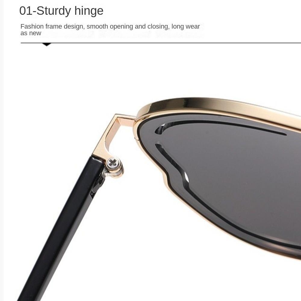 Simple Big Frame Pilot Sunglasses Hollow Oversized Women Sunglasses UV400 PC Anti-UV Glasses Summer