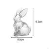 Статуэтка пасхального кролика, скульптура животного, статуя кролика, стекло, современное настольное украшение для стола