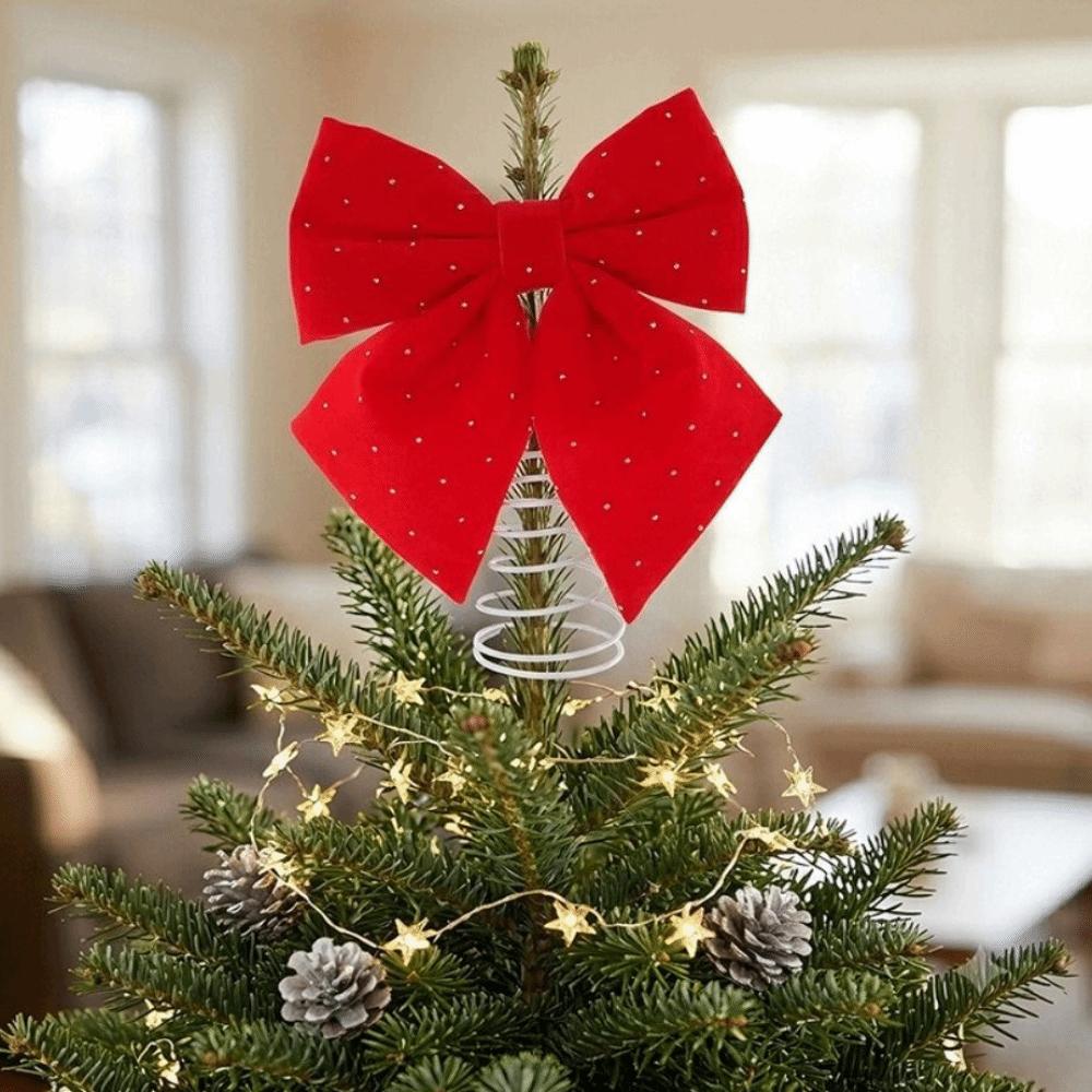 Bowknot Design Christmas Bow Ornament Christmas Tree Arrangement Holiday Scene Layout