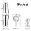 4 шт./компл., 550 мл/750 мл, шейкер из нержавеющей стали, миксер для вина, мартини, Бостонский шейкер для напитков, вечерние барные инструменты, набор шейкеров для коктейлей