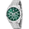 Мужские часы Attrazione Chronograph из нержавеющей стали с зеленым циферблатом, кварцевые R8853151023