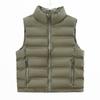 Women's rubber-pressed locking cotton vest, stand-up collar windproof sleeveless vest, an outer vest