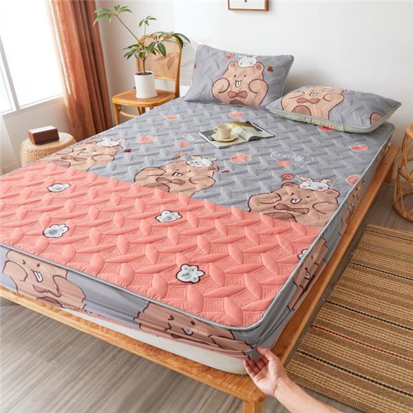 Cotton Winter Warm Thicken Sheet Bed Fitted Sheet Bedcover Printing Bed Mattress Cover Protector Sheet No Pillowcase