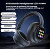 AI Bluetooth Headphones Noise Cancelling Sports Headphones Smart Translation With Multi Magnetic Touch Control LED Screen Travel