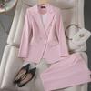 Zihong Women's White High-End Formal Suit Set - Goddess Style 8017