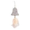 Christmas Tree Ornament Snowflake Plush Pendant Hanging Xmas Pendant with Feather Elements Sequins Bells Winter New Year Party Decor