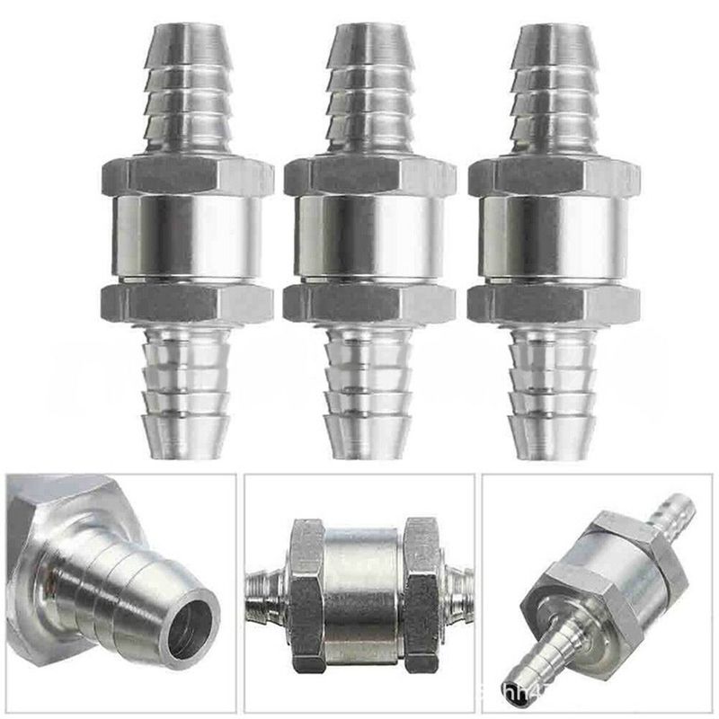 Aluminium Alloy Petrol Diesel Vehicle Check Valve Fuel Non Return 6/8/10/12mm One Way Adapter