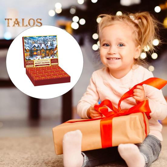 Рождественский адвент-календарь пазл 1000 рождественский обратный отсчет пазл зимний Санта снеговик праздничное украшение