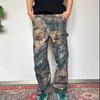 Retro American Branch Camouflage Graffiti Jeans Men's Style Niche Design Versatile Straight Logging Trousers
