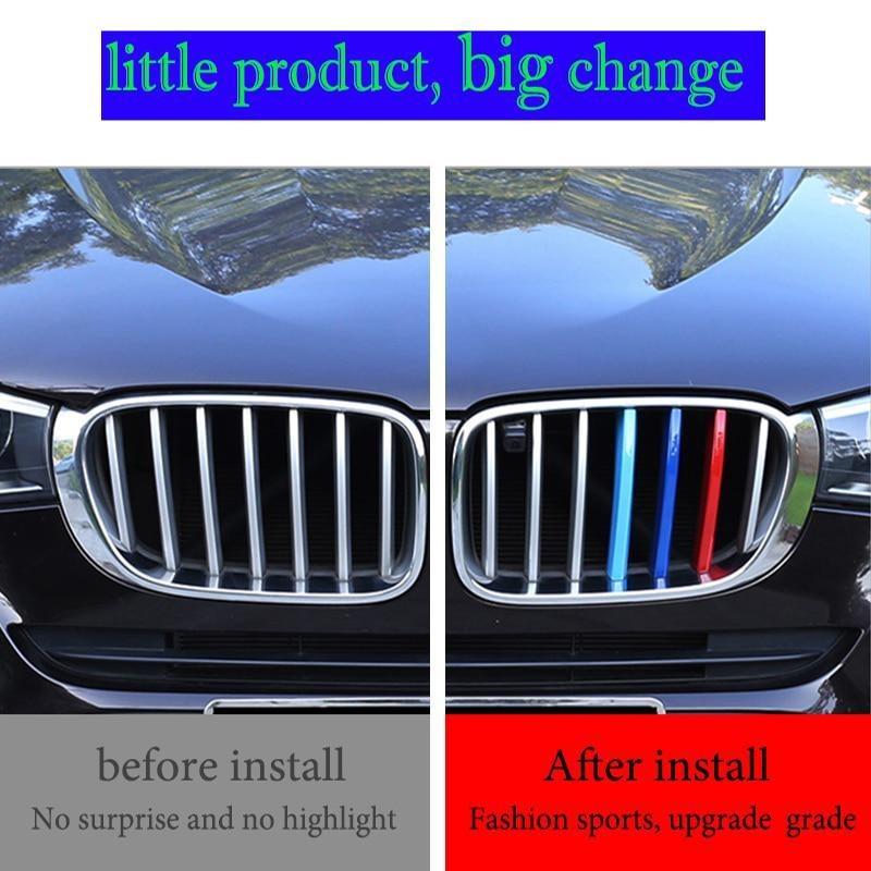 3 шт. накладка на решетку радиатора автомобиля для BMW X1 X2 X3 X4 X5 X6 X7 E84 F48 F49 F39 E83 F25 G01 F26 G02 E70 F15 E53 G05 E71 E72 F16 G06 G07