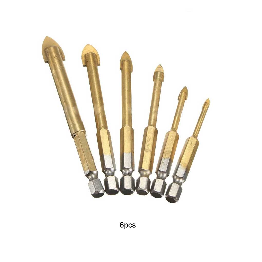 6pcs Drill Bits Power Tool Accessories Device for Drills Tools Handy Supplies Accessory Alloy Mountings Sturdy