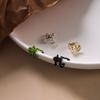 Yousheng 1/2/3 Pairs Frog-Shaped Earrings Clip-On Functionality Alloy Ear Clips Electroplated Earrings Jewelry Accessories