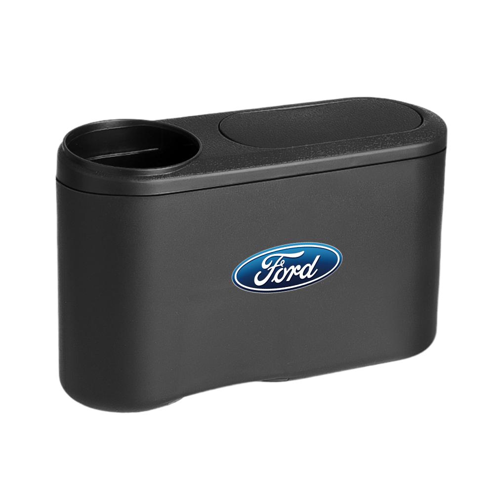 1PCS ABS Car Pressing Trash Can with Drink Holder Center Cover For Ford Fiesta Focus 2 3 Mk3 Mustang Ranger Kuga Mondeo Mk4 Edge ews6