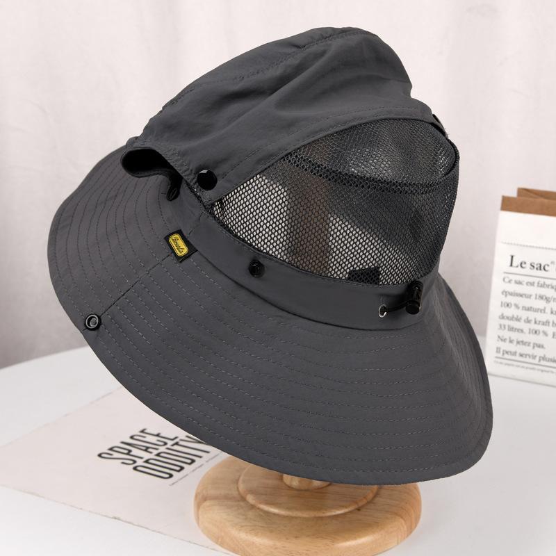 1 шт. Водонепроницаемая унисекс-шляпа для альпинизма, быстросохнущая солнцезащитная кепка на шнурке для походов, рыбалки для мужчин и женщин