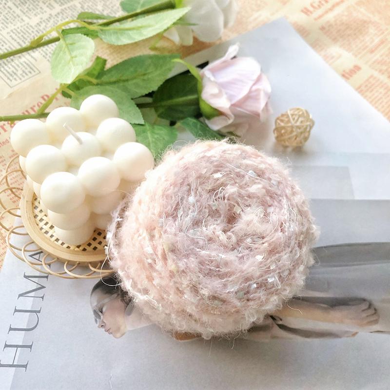 50g/Roll Knitting Wool Crocheting Glitter Mohair Yarn Colorful DIY Soft Hand Woven Hand Mixed Thread Accessories